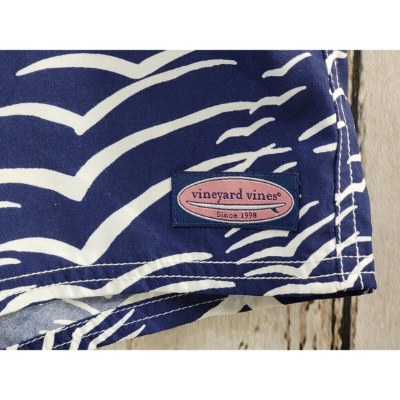 BF Men's Sz 35 Blue Vineyard Vines Swimwear Printed Shorts Swimsuit Swim Trunks - Picture 3 of 9